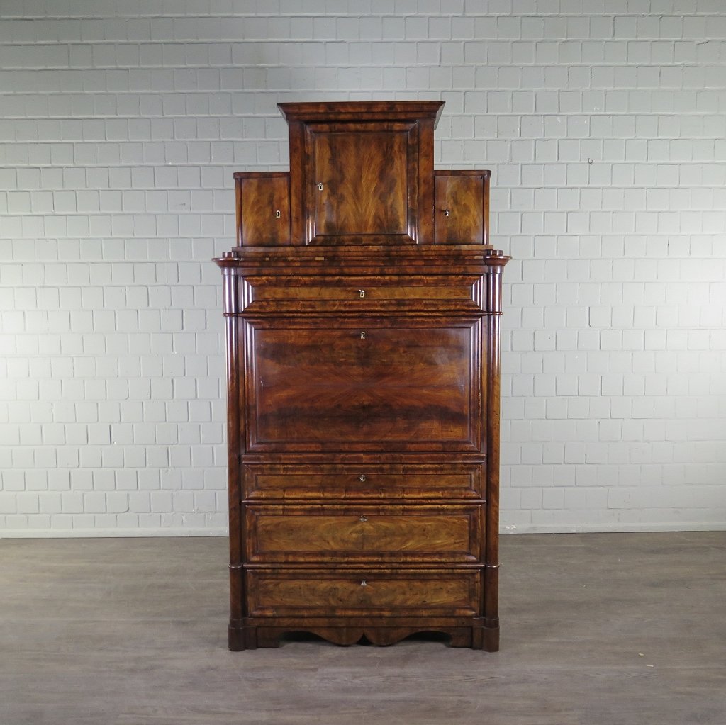 Sekretär Biedermeier 1850 Mahagoni