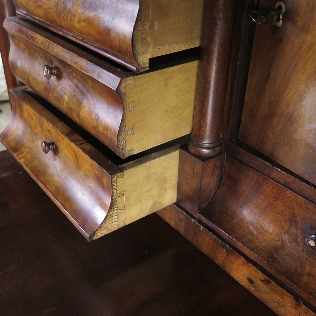 Sekretär Biedermeier 1850 Mahagoni