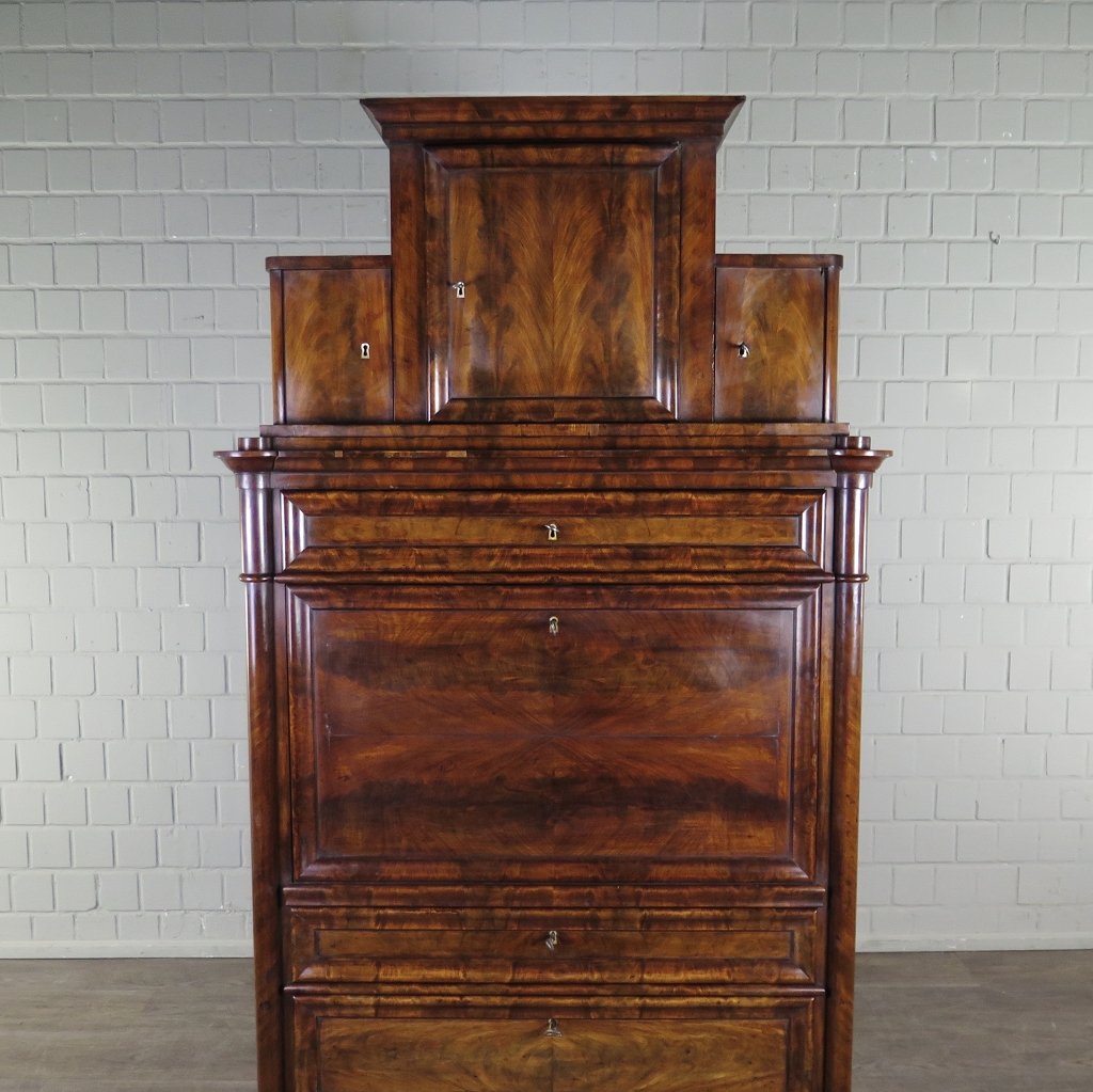 Sekretär Biedermeier 1850 Mahagoni
