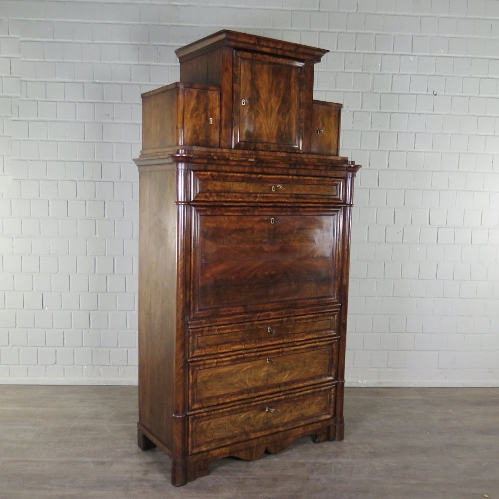 Sekretär Biedermeier 1850 Mahagoni 