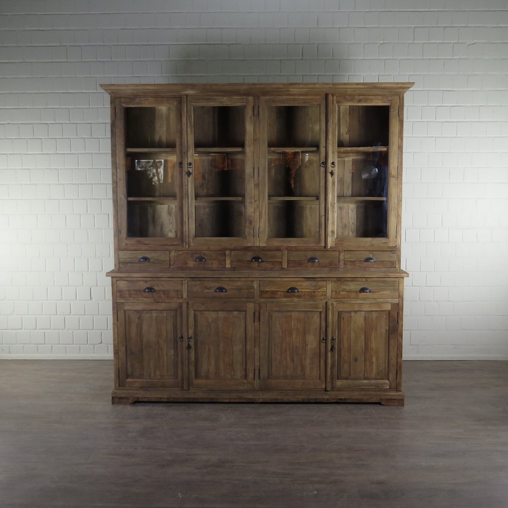 Vitrine Bücherschrank Teakholz 2,10 m