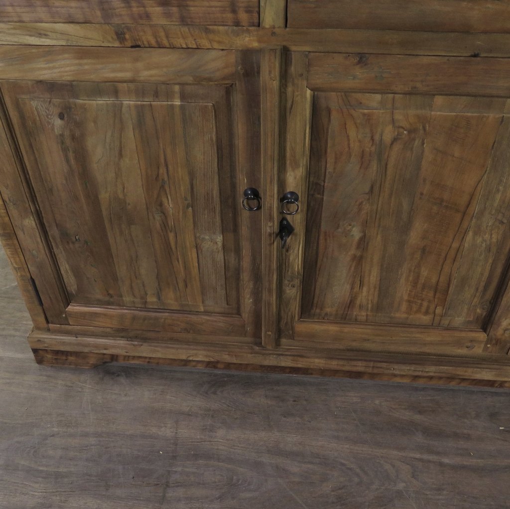 Vitrine Bücherschrank Teakholz 2,10 m