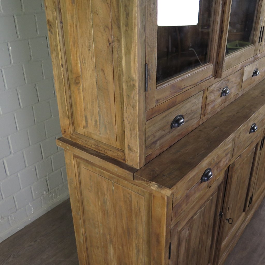 Vitrine Bücherschrank Teakholz 2,10 m