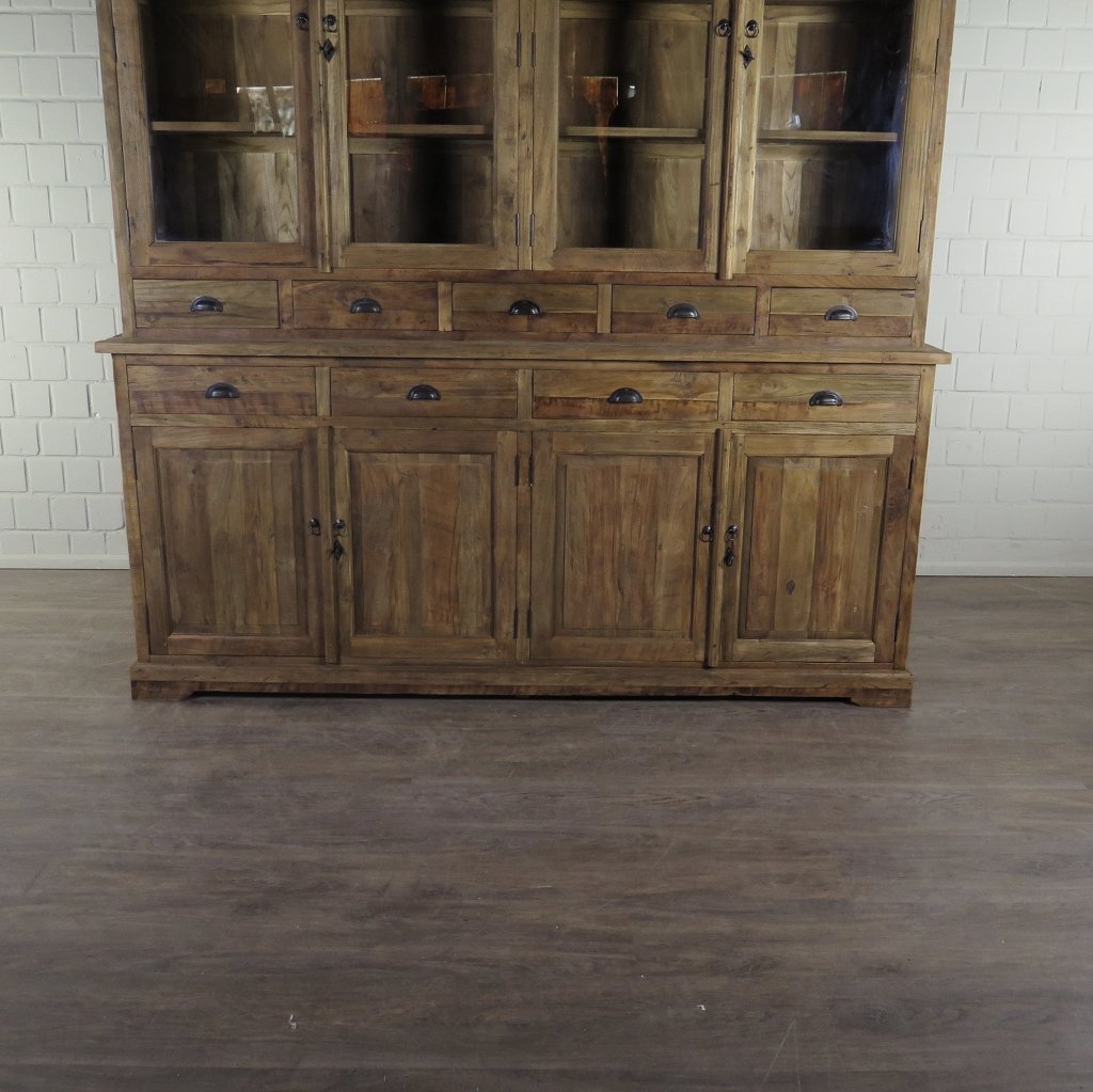Vitrine Bücherschrank Teakholz 2,10 m