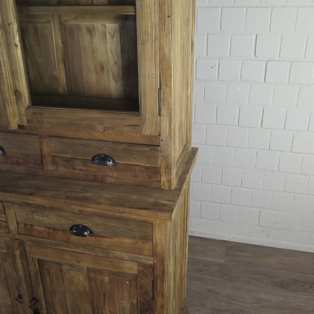 Vitrine Bücherschrank Teakholz 2,10 m
