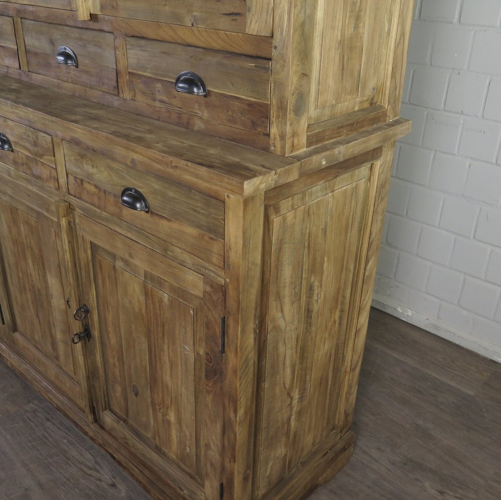 Vitrine Bücherschrank Teakholz 2,10 m