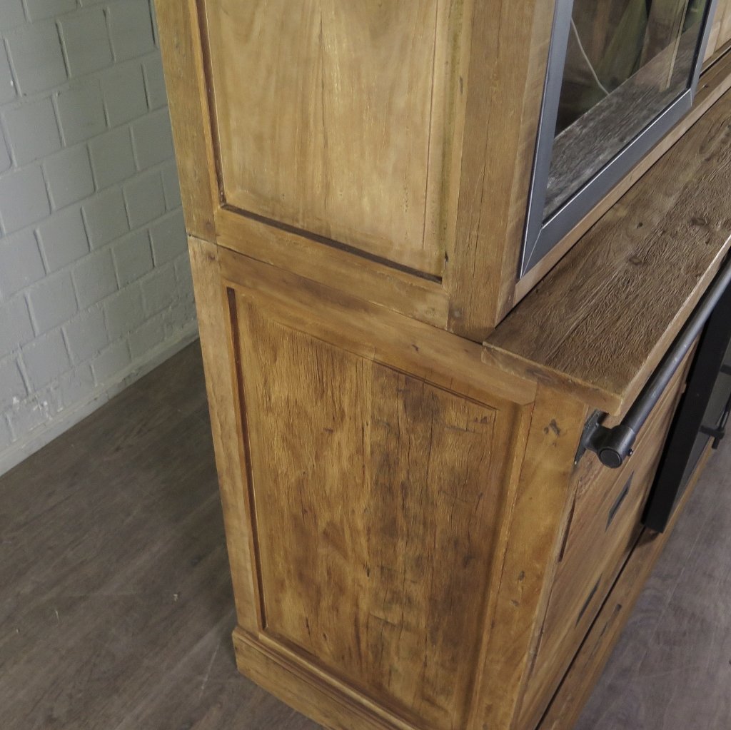 Vitrine Bücherschrank Teakholz 1,92 m