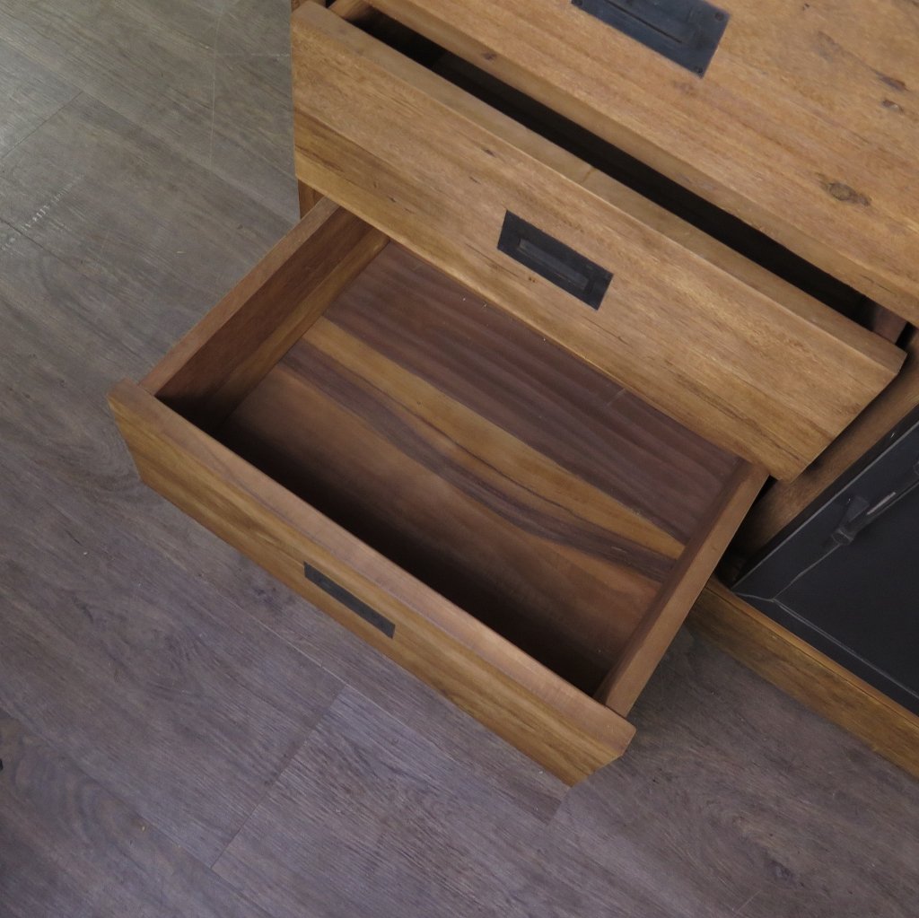 Vitrine Bücherschrank Teakholz 1,92 m