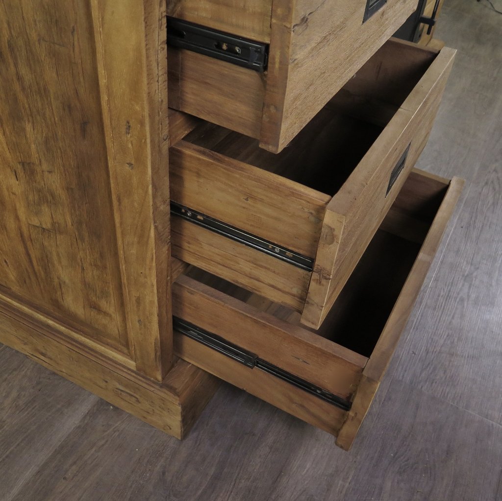 Vitrine Bücherschrank Teakholz 1,92 m