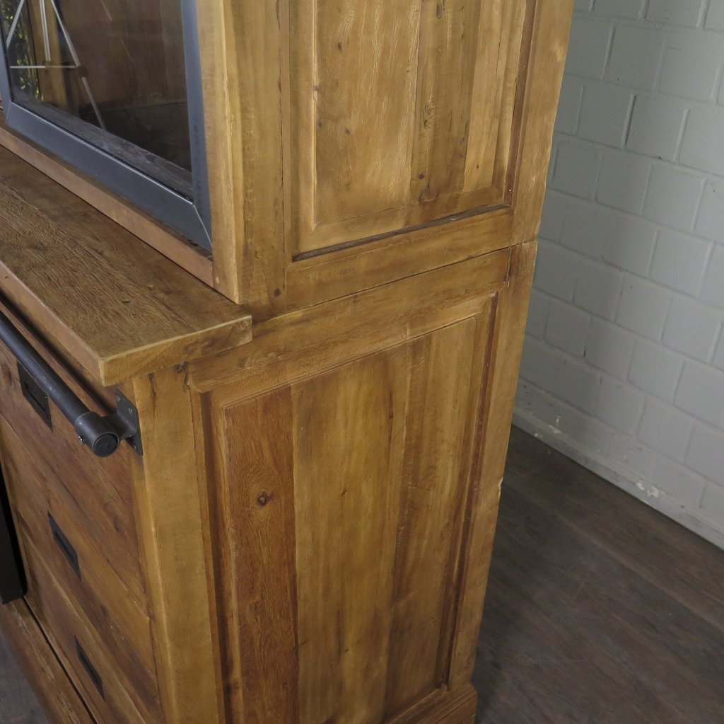 Vitrine Bücherschrank Teakholz 1,92 m