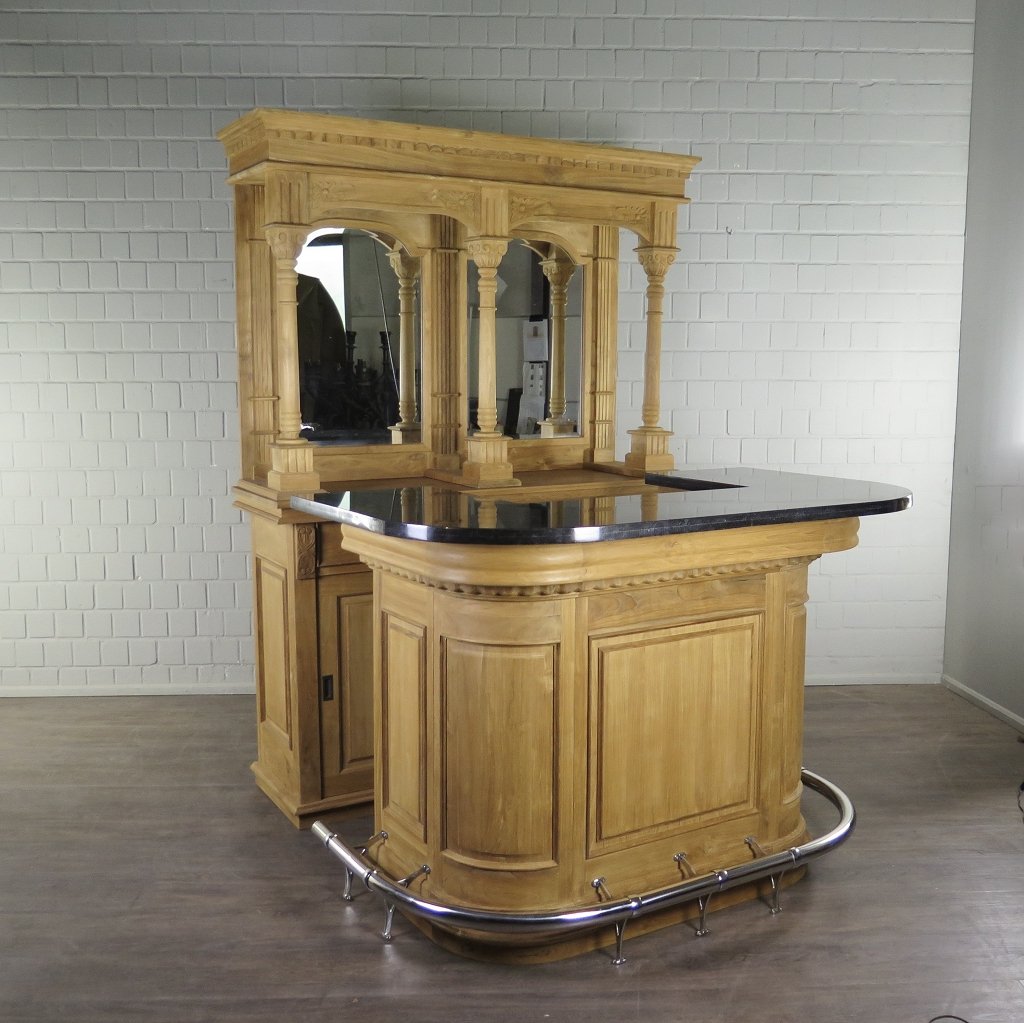 Englische Bar Theke Teakholz 1,65 m