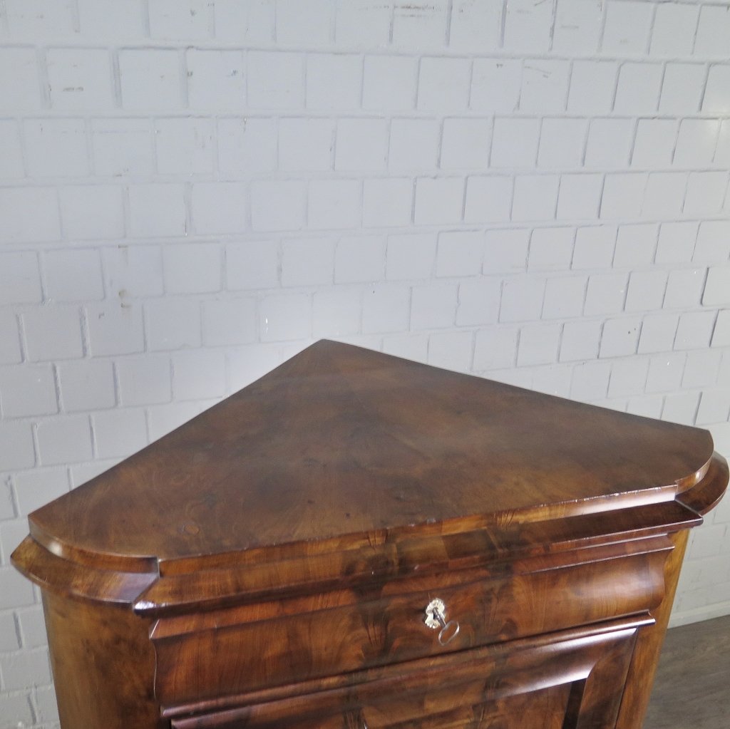 Eckschrank Biedermeier 1850 Mahagoni