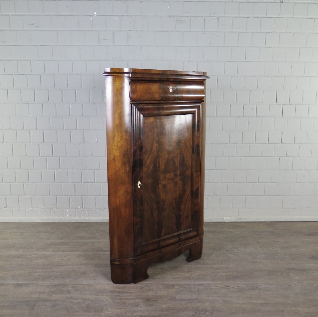 Eckschrank Biedermeier 1850 Mahagoni
