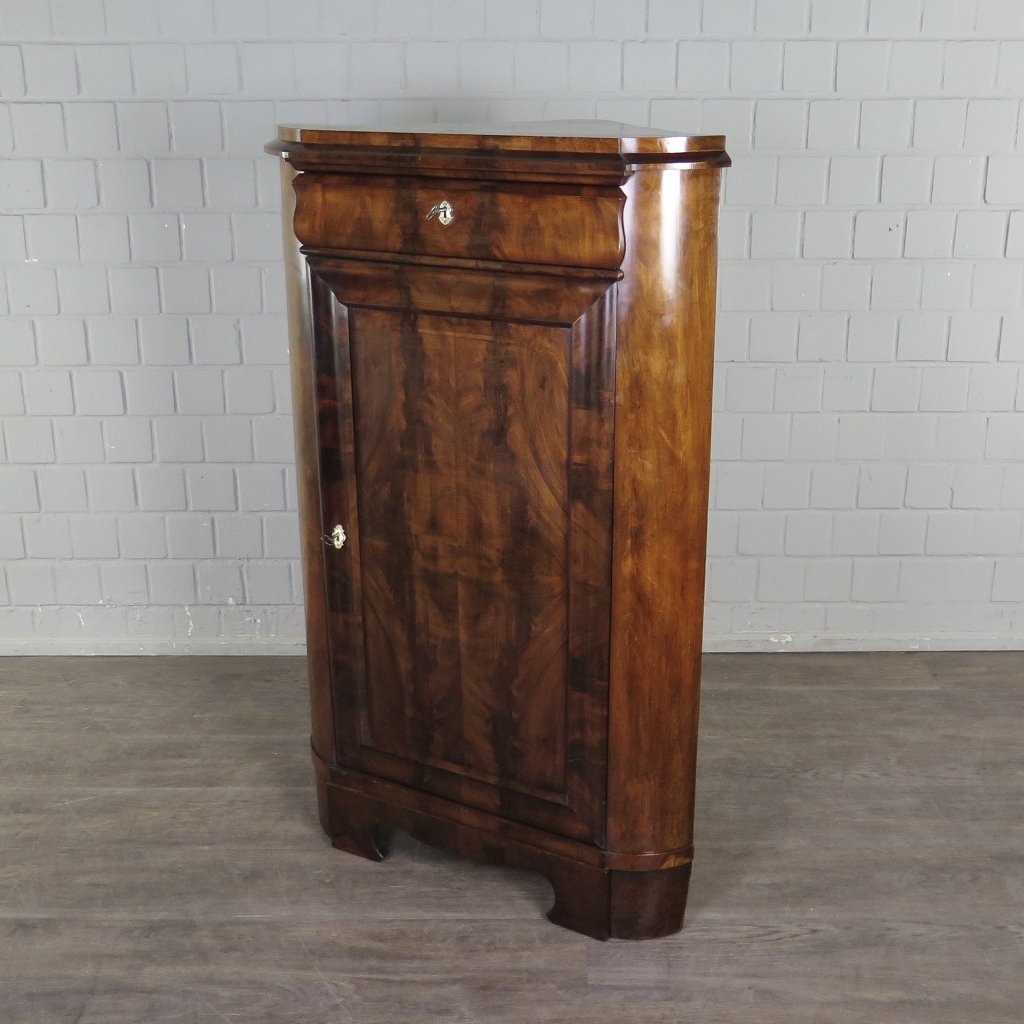 Eckschrank Biedermeier 1850 Mahagoni