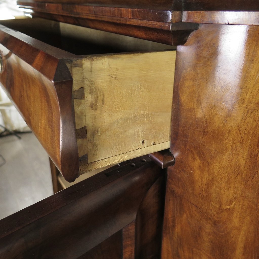 Eckschrank Biedermeier 1850 Mahagoni