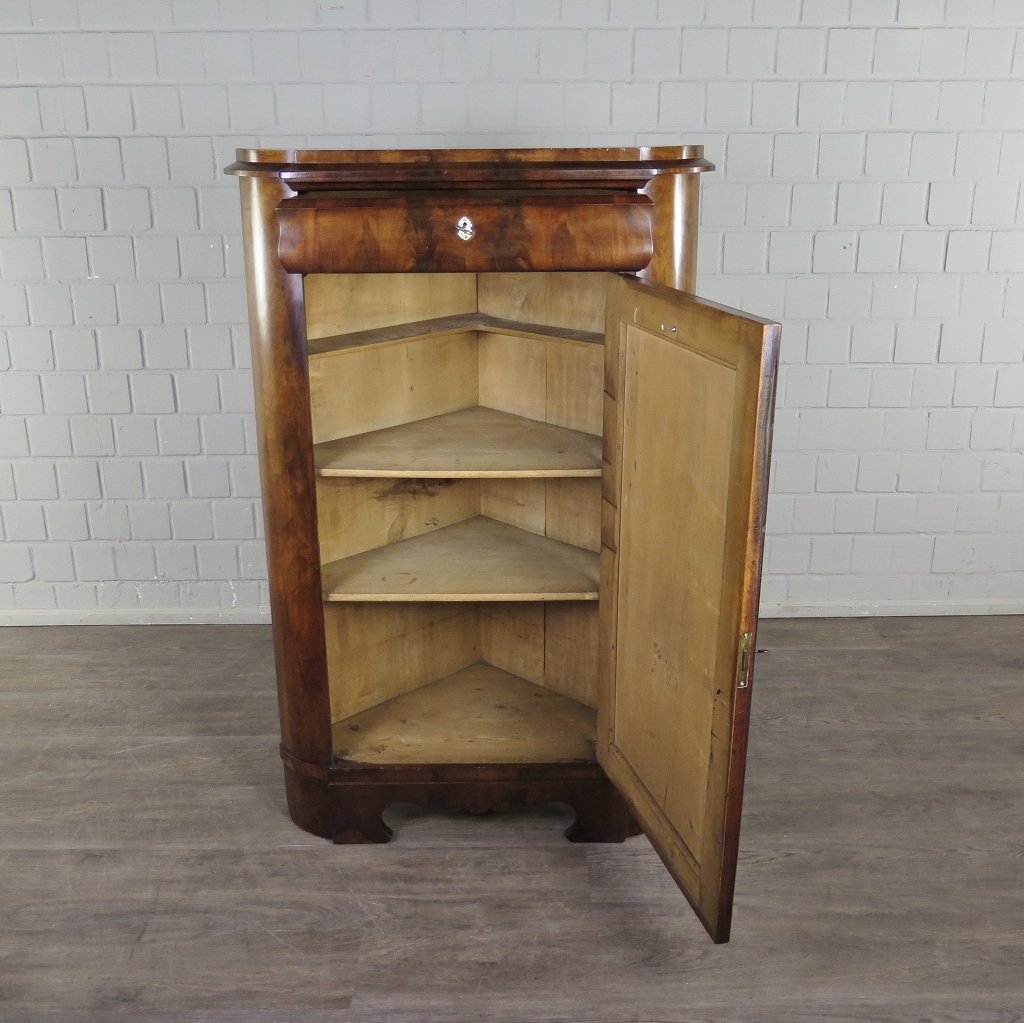 Eckschrank Biedermeier 1850 Mahagoni
