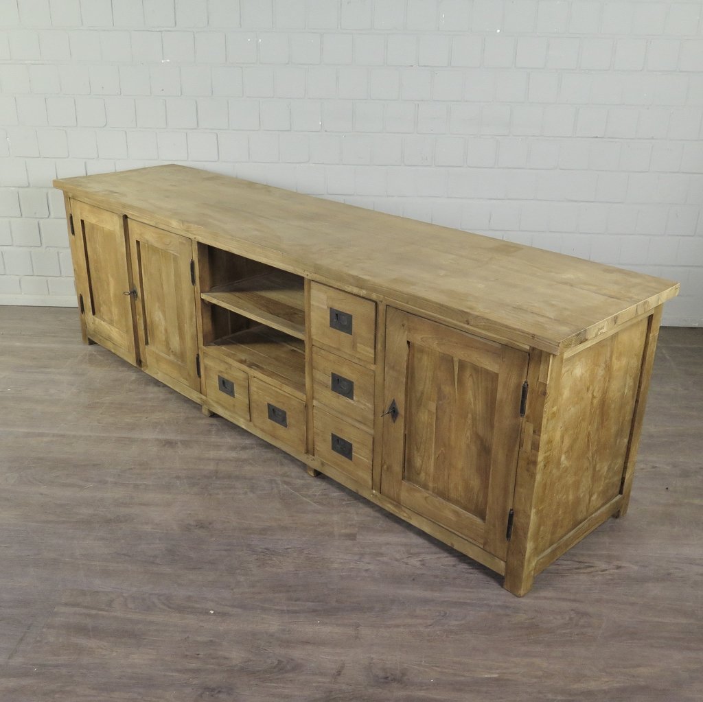 TV-Möbel Lowboard Sideboard Teakholz 2,15 m