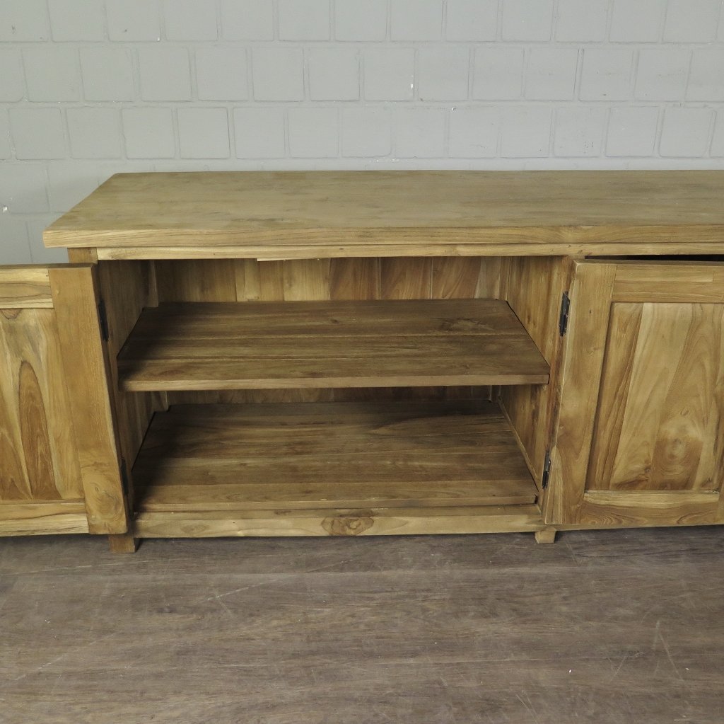 TV-Möbel Lowboard Sideboard Teakholz 2,15 m