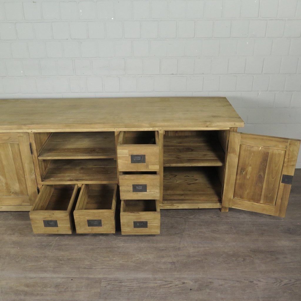 TV-Möbel Lowboard Sideboard Teakholz 2,15 m
