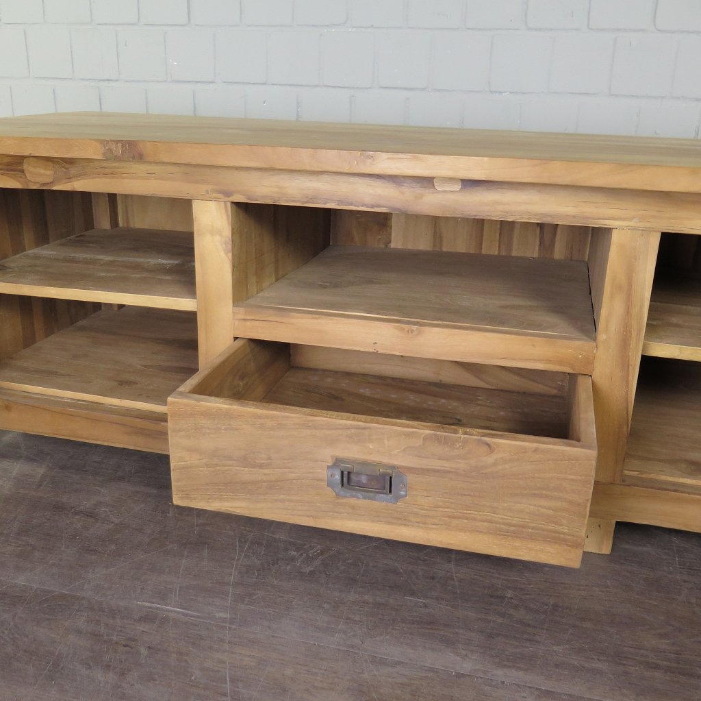 TV-Möbel Lowboard Sideboard Teakholz 1,48 m
