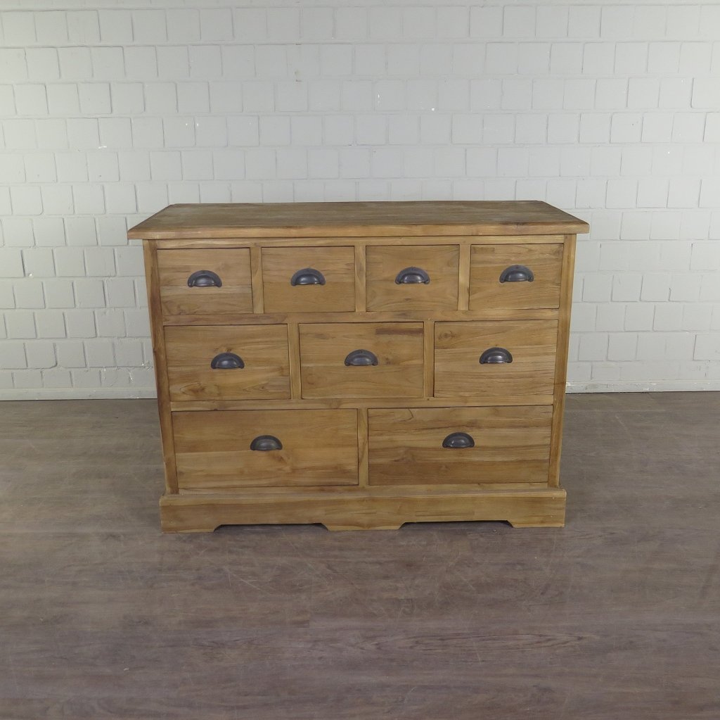Apothekerschrank Kommode Teakholz 1,20 m