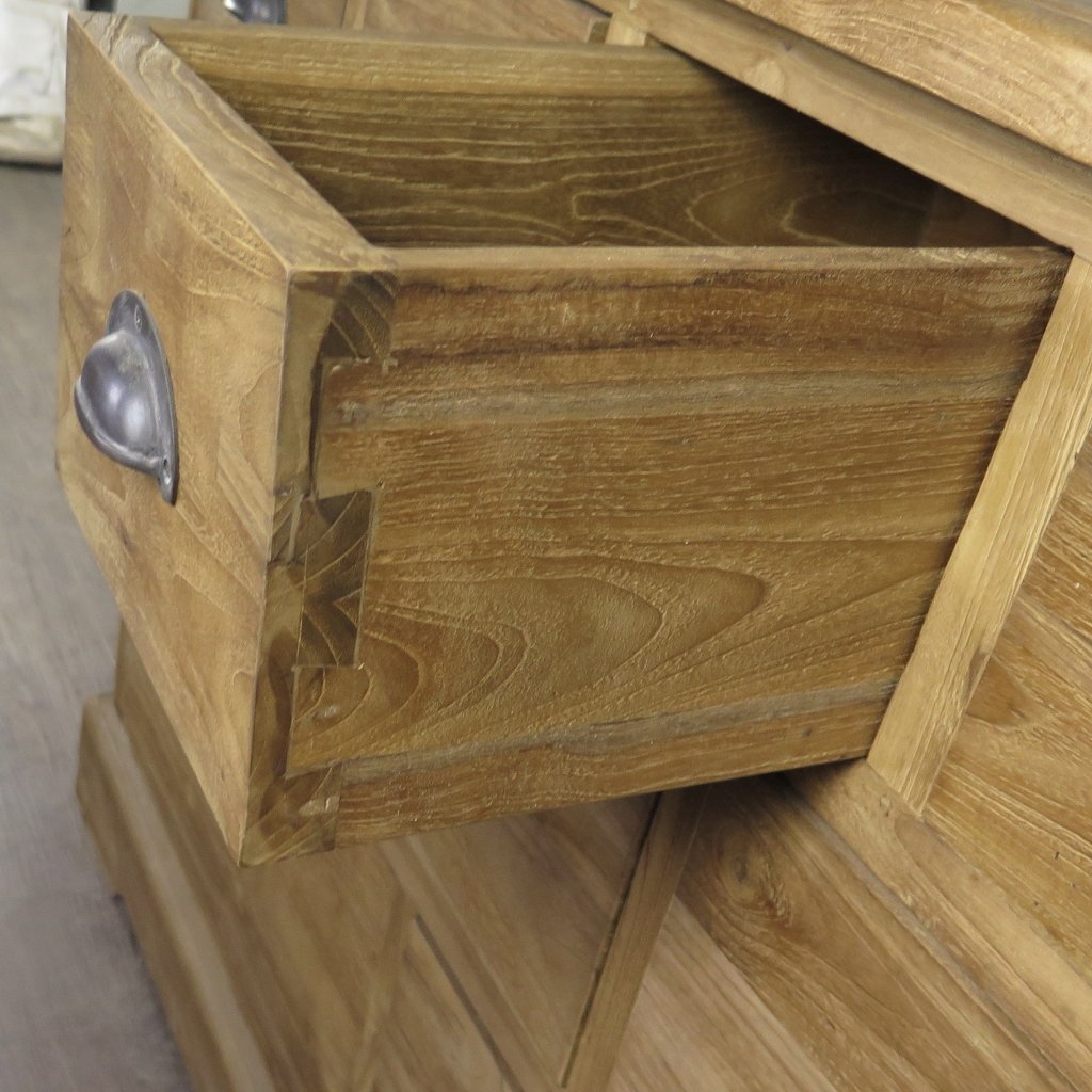 Apothekerschrank Kommode Teakholz 1,20 m