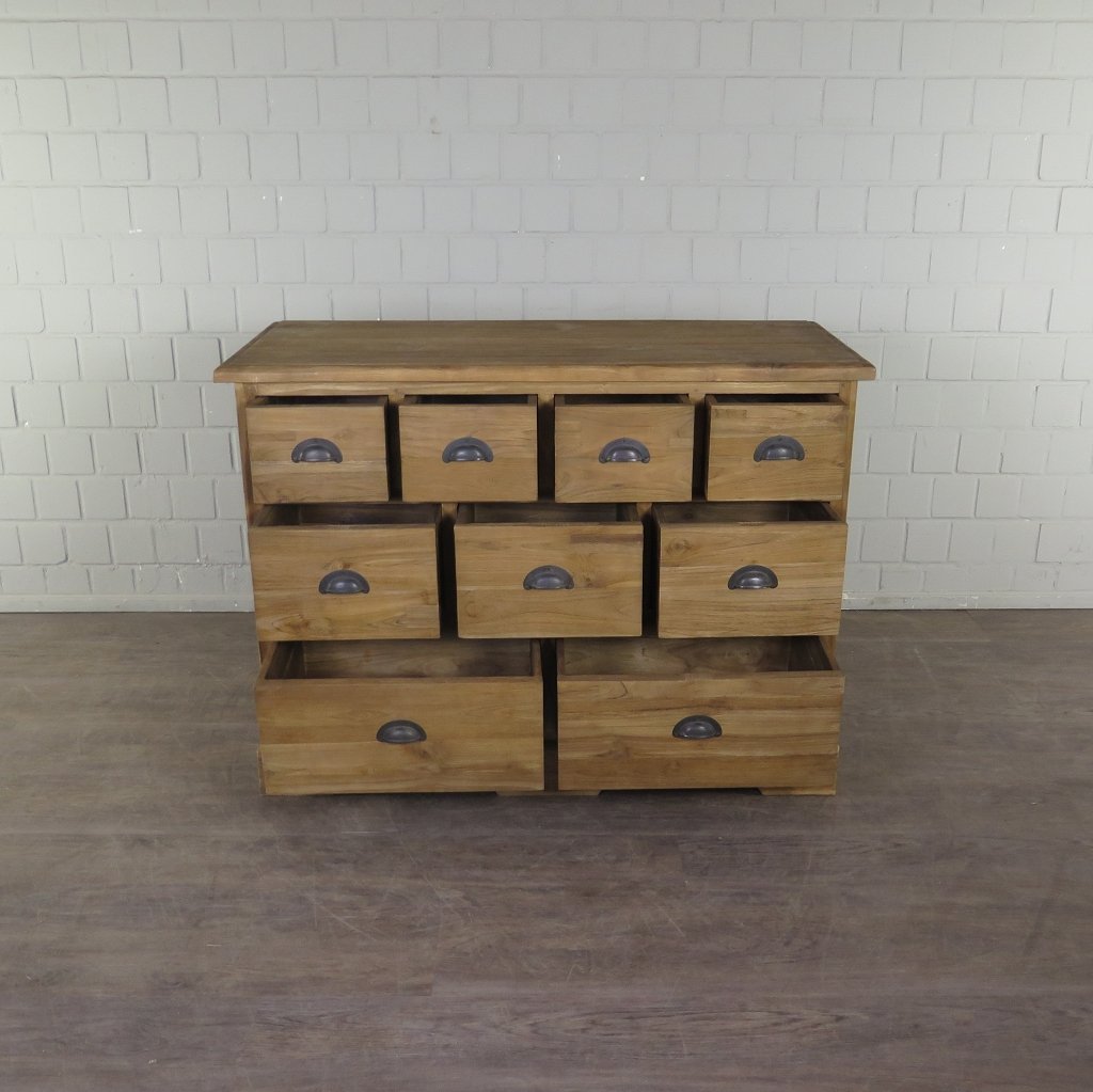 Apothekerschrank Kommode Teakholz 1,20 m