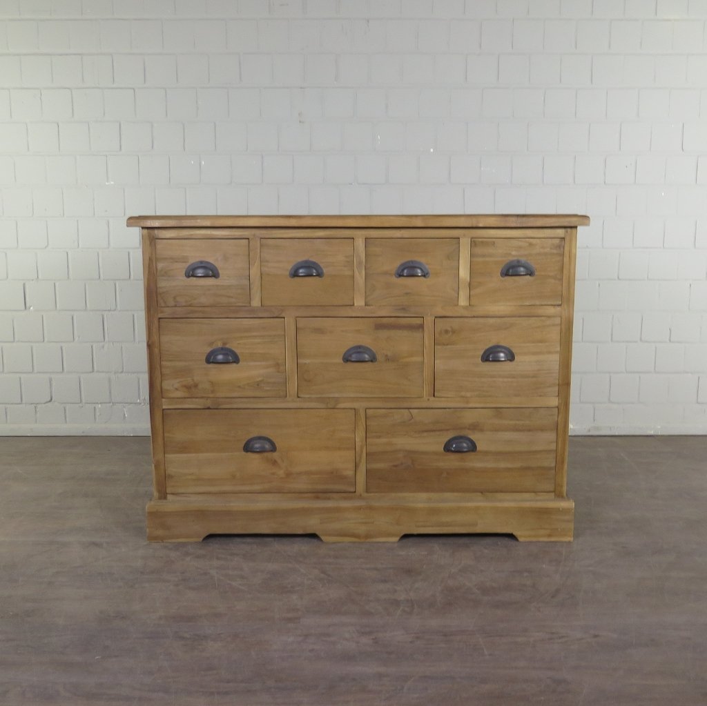 Apothekerschrank Kommode Teakholz 1,20 m