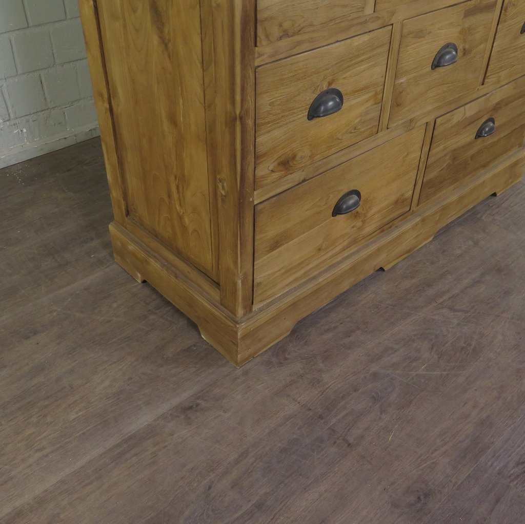 Apothekerschrank Kommode Teakholz 1,20 m