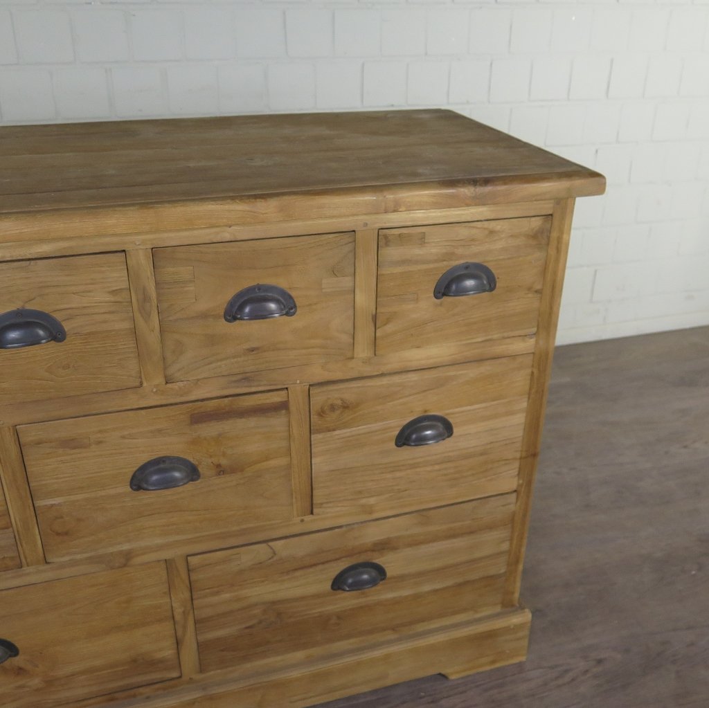 Apothekerschrank Kommode Teakholz 1,20 m