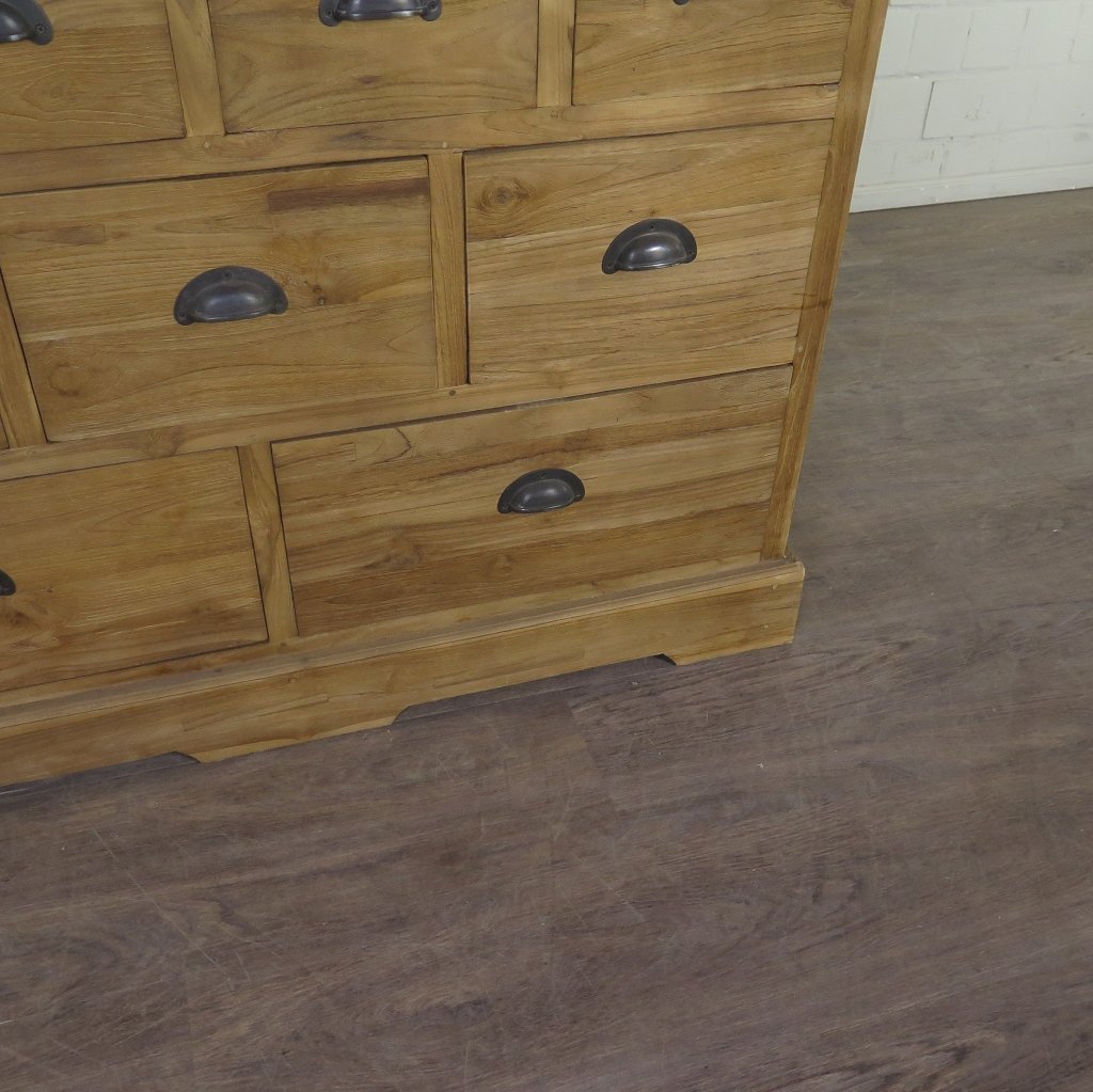 Apothekerschrank Kommode Teakholz 1,20 m