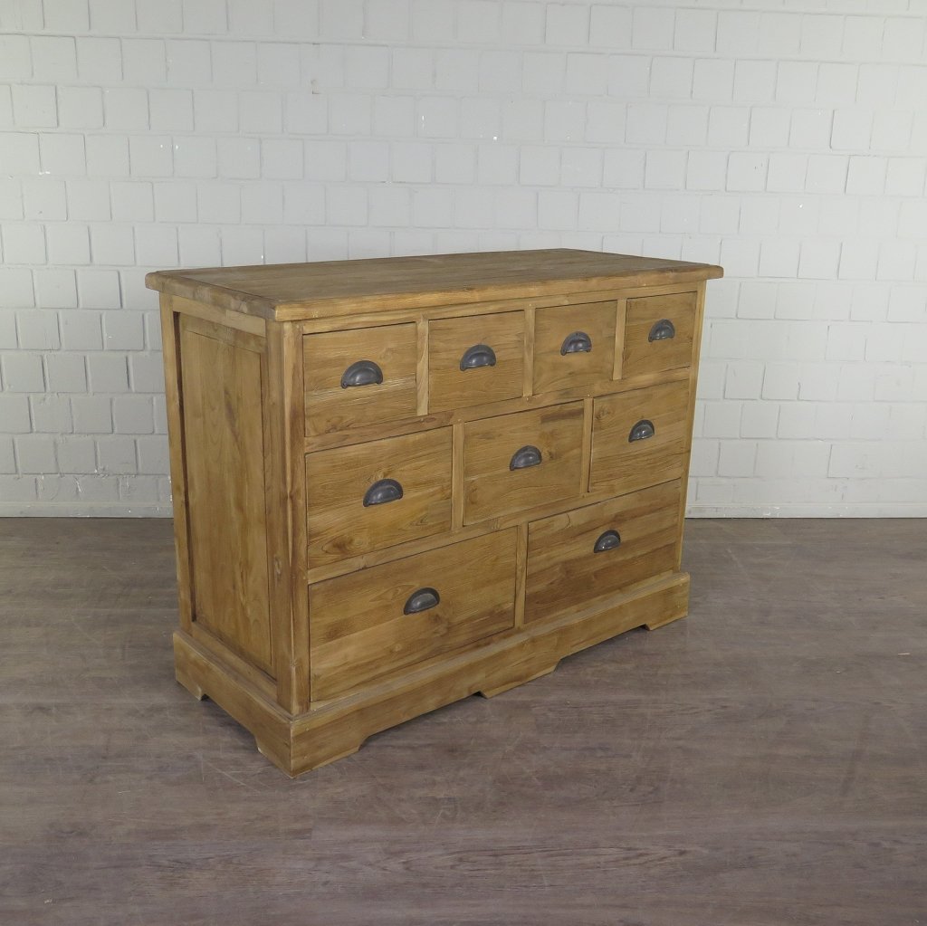 Apothekerschrank Kommode Teakholz 1,20 m