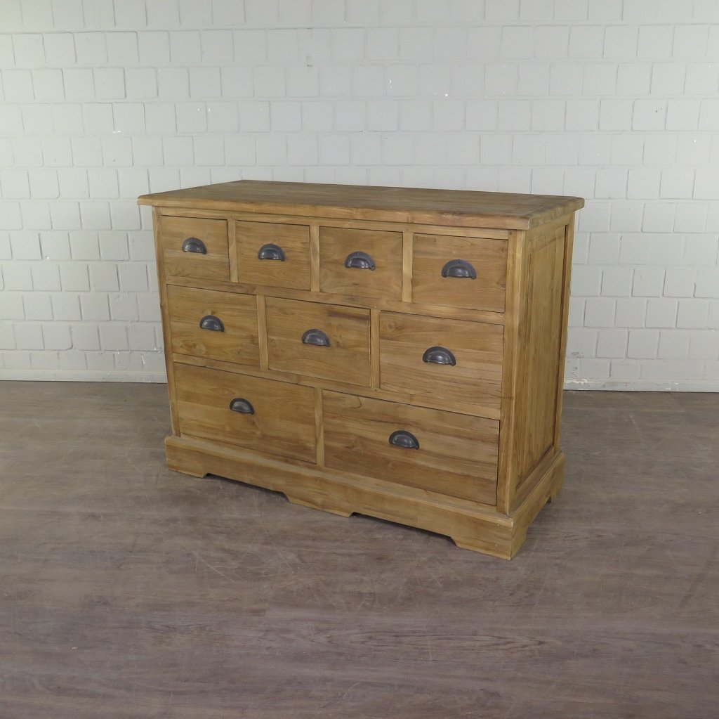 Apothekerschrank Kommode Teakholz 1,20 m