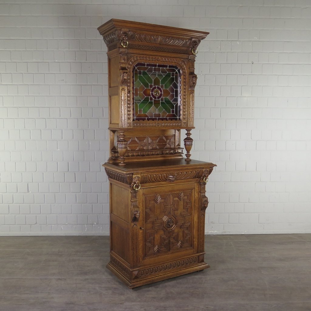 Buffetschrank Schrank Gründerzeit 1880 Eiche    