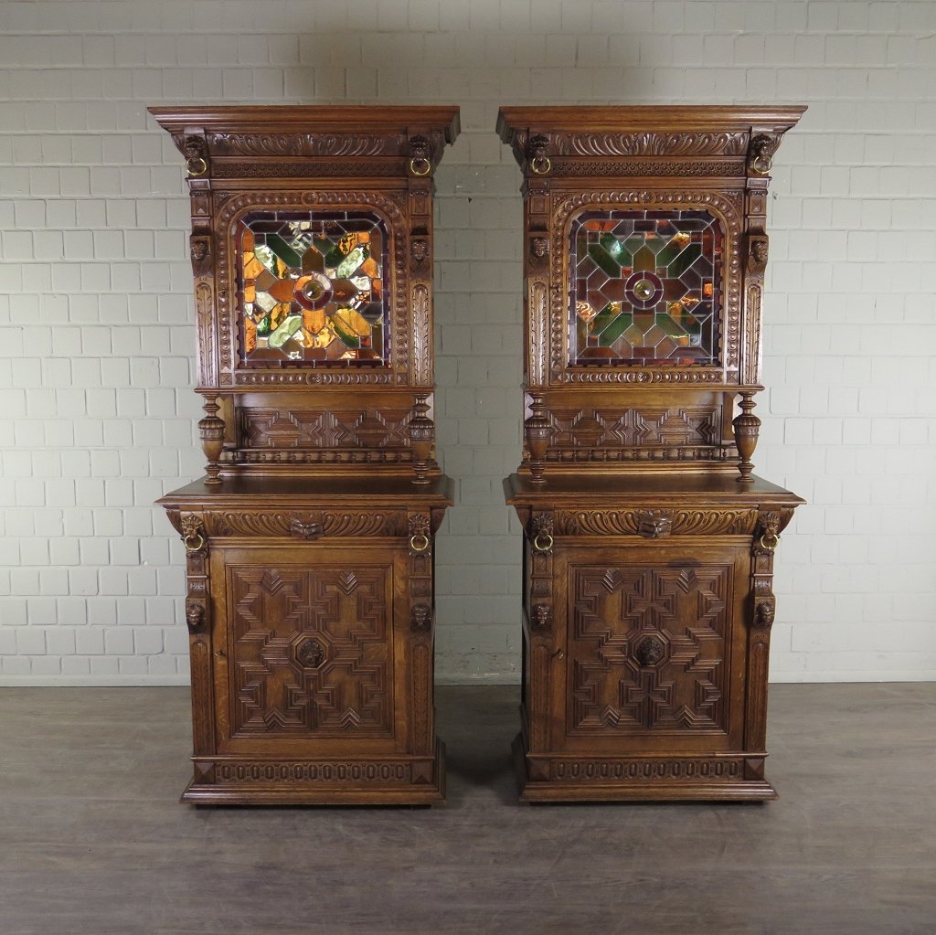 Buffetschrank Schrank Gründerzeit 1880 Eiche