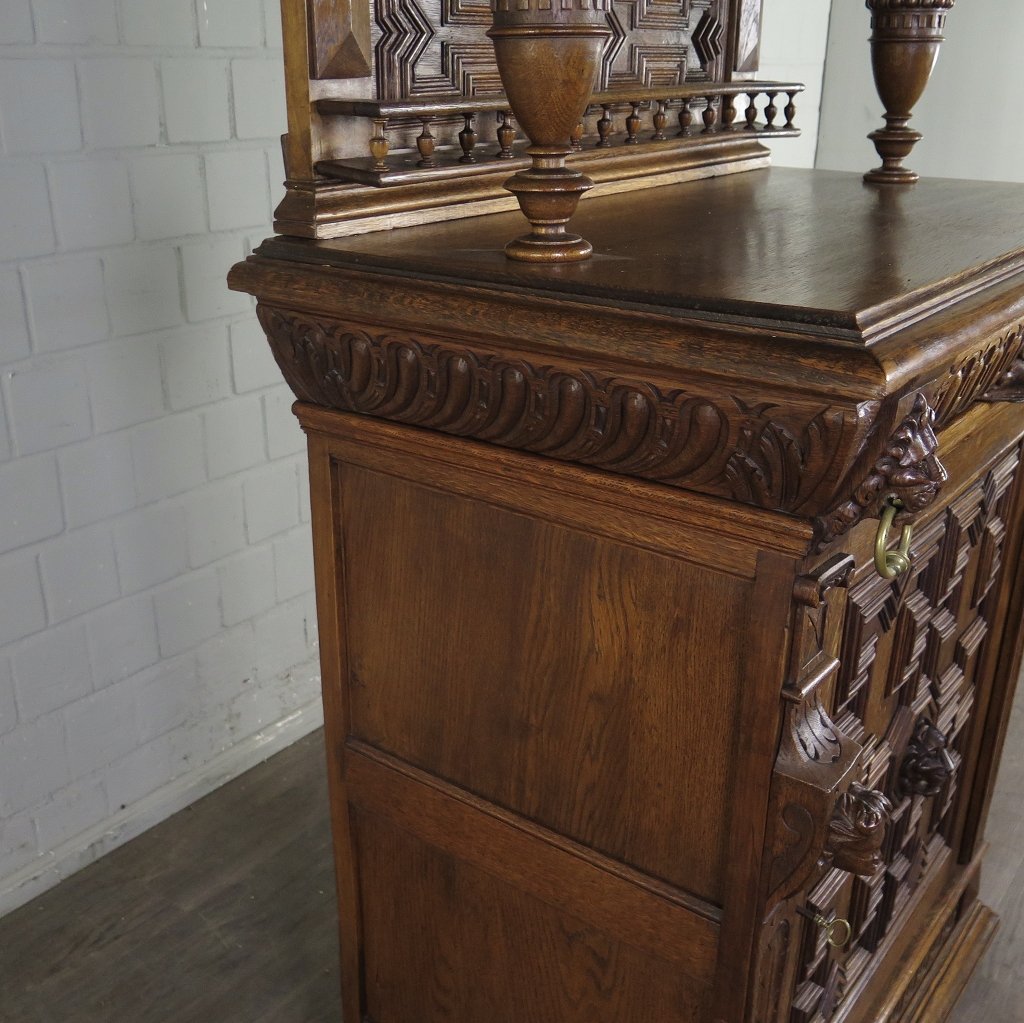 Buffetschrank Schrank Gründerzeit 1880 Eiche