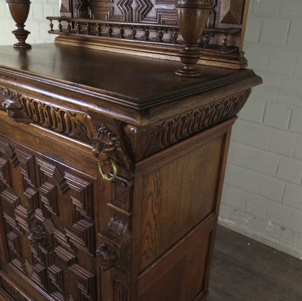Buffetschrank Schrank Gründerzeit 1880 Eiche