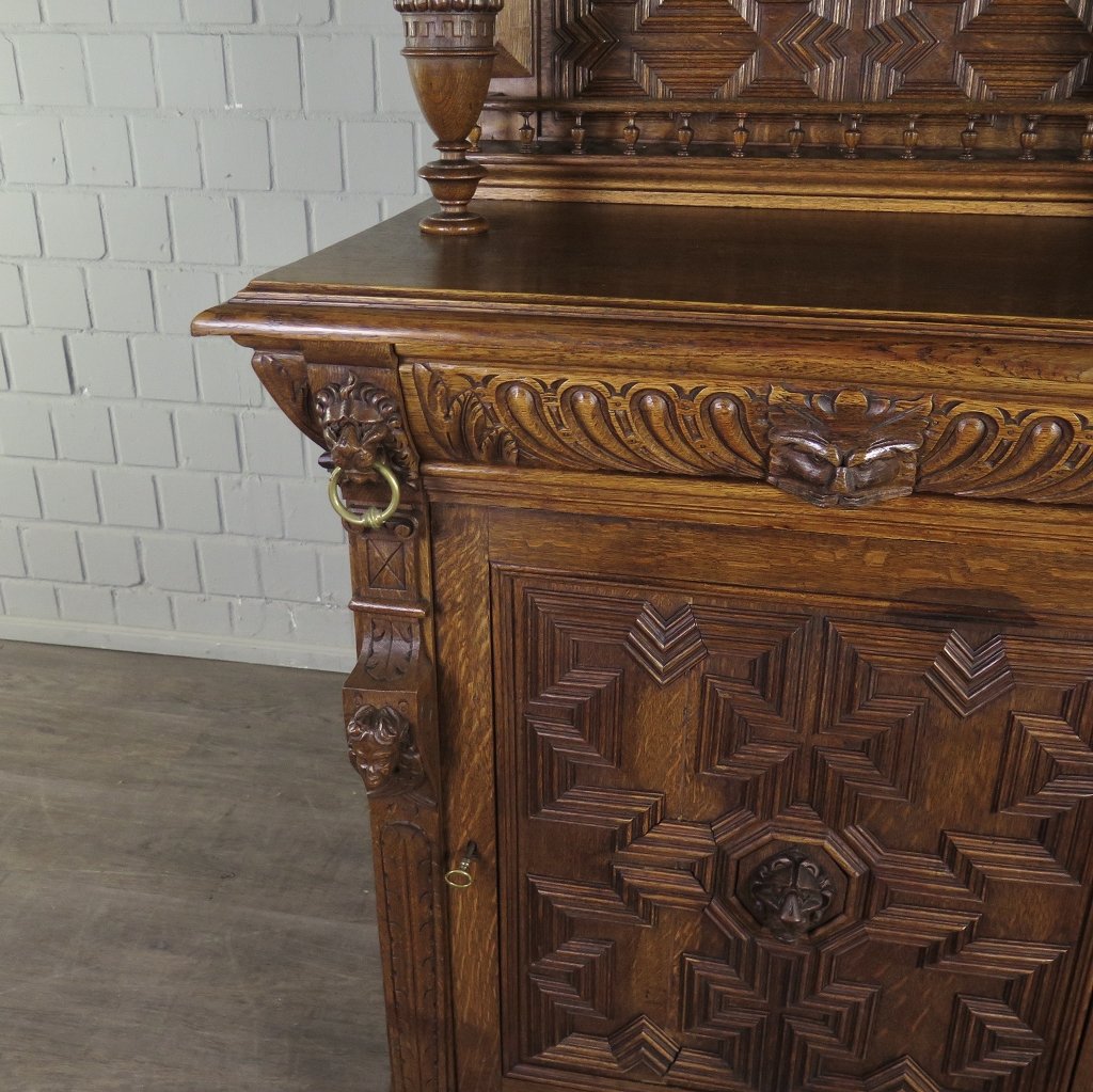 Buffetschrank Schrank Gründerzeit 1880 Eiche