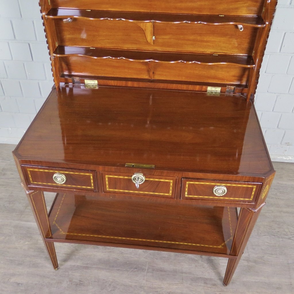 Klapptisch Mini-Sekretär Empire 1810 Mahagoni