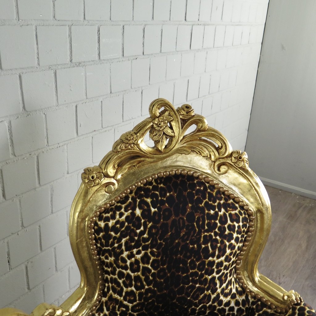 Chesterfield Chaiselongue Recamiere Leopard 1,55 m