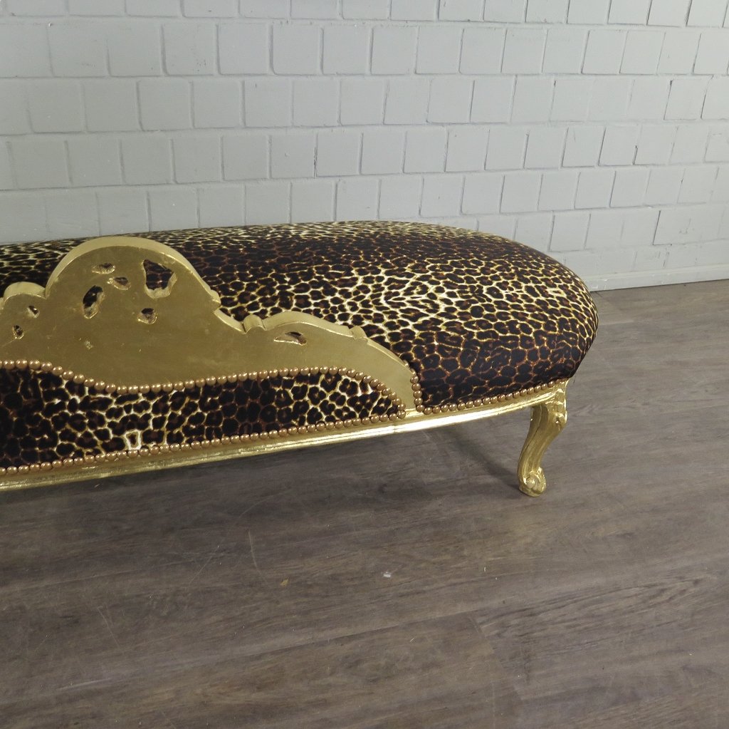Chesterfield Chaiselongue Recamiere Leopard 1,55 m