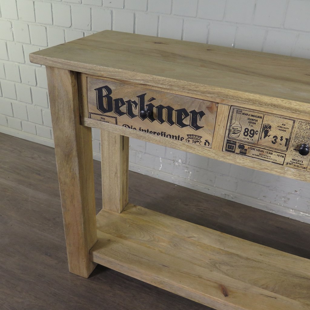 Sideboard Wandtisch Mangoholz 1,52 m