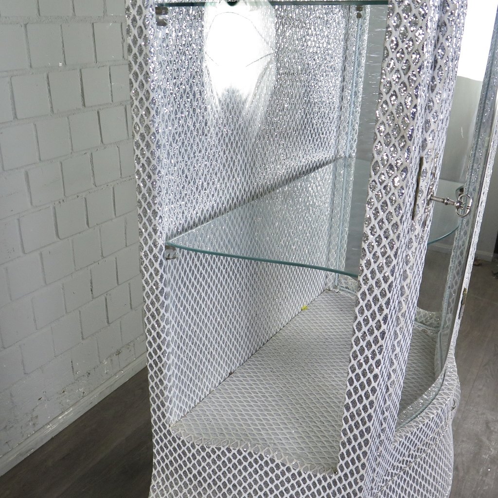 Vitrine Barockstil Silber 0,78 m