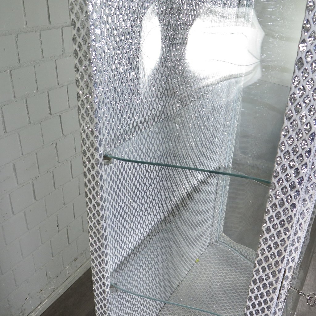 Vitrine Barockstil Silber 0,78 m
