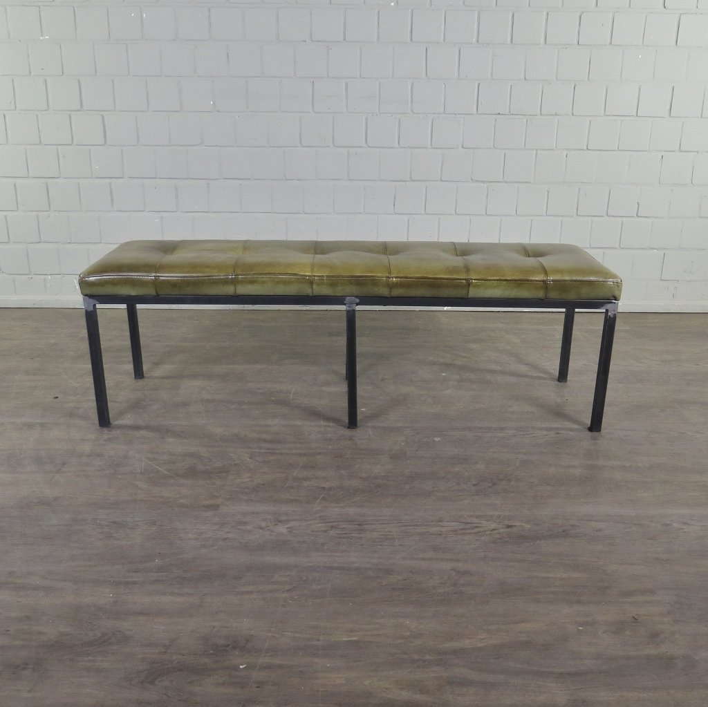 Bank Sitzbank Industrial Design Leder 1,40 m