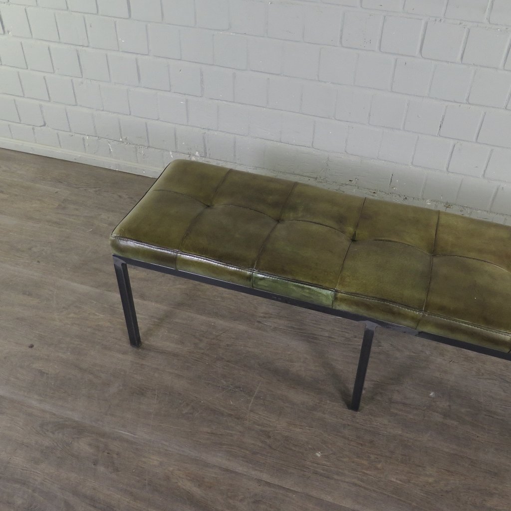 Bank Sitzbank Industrial Design Leder 1,40 m