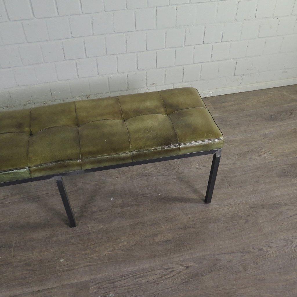 Bank Sitzbank Industrial Design Leder 1,40 m