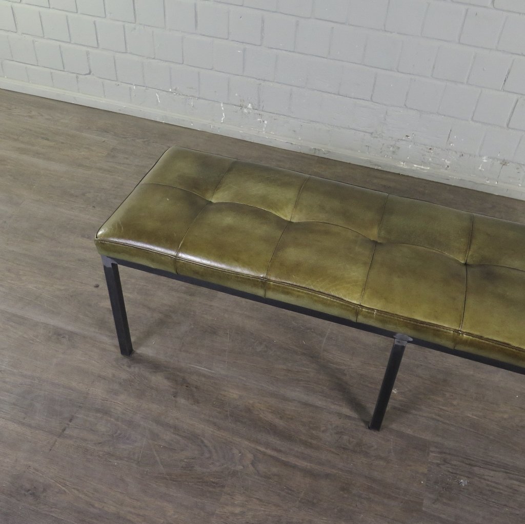 Bank Sitzbank Industrial Design Leder 1,40 m