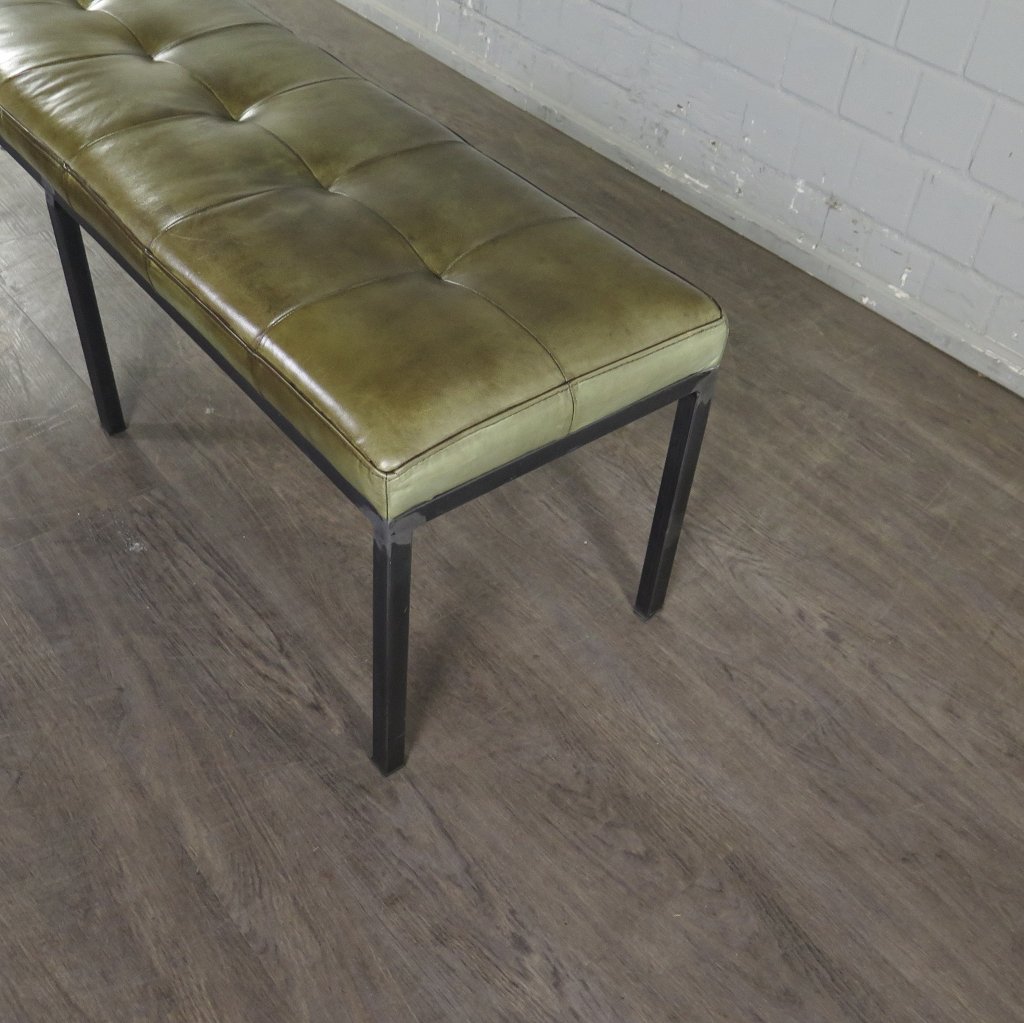 Bank Sitzbank Industrial Design Leder 1,40 m