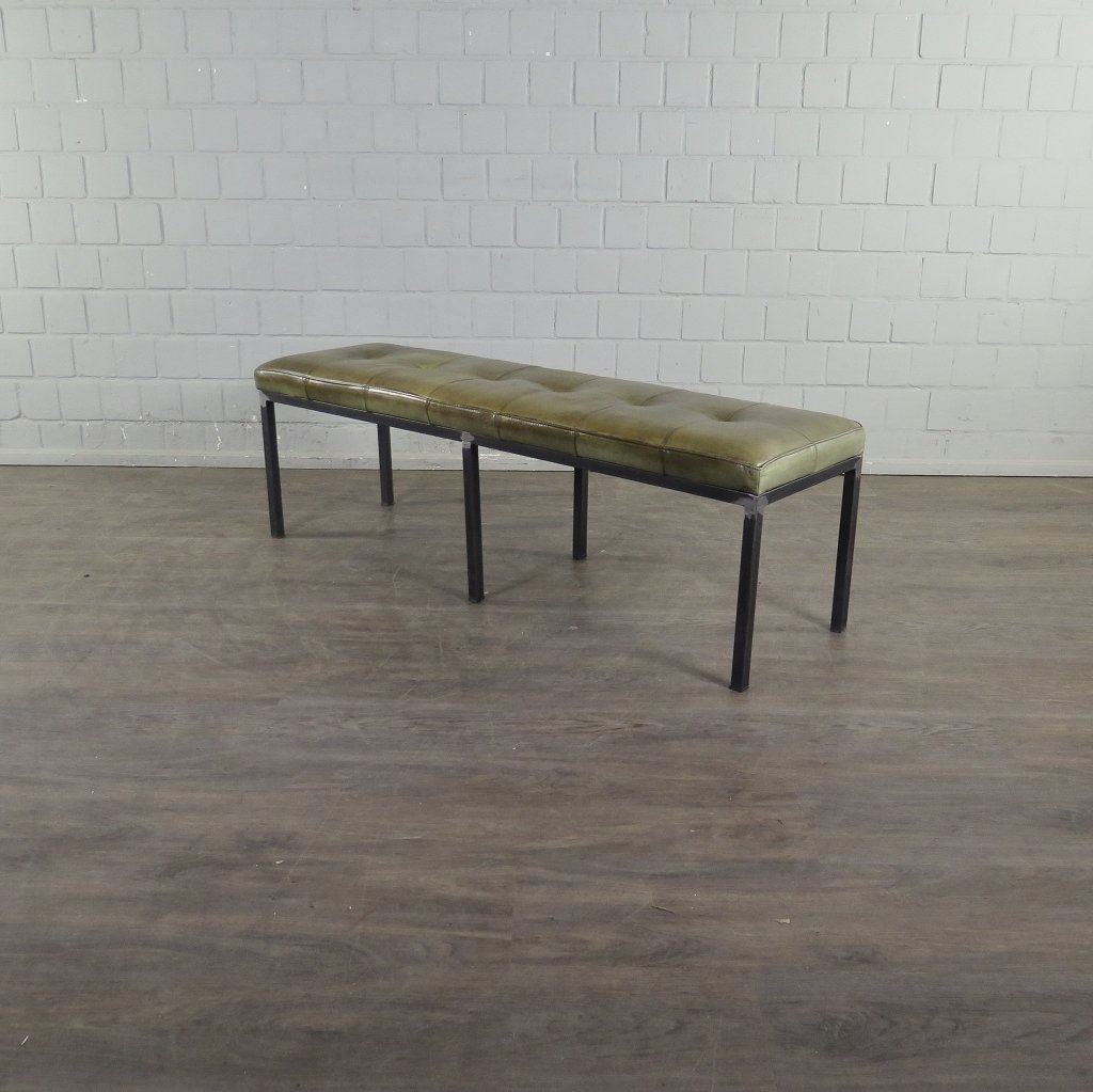 Bank Sitzbank Industrial Design Leder 1,40 m